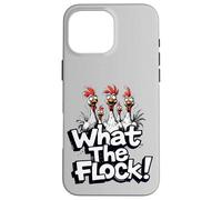 Accessori natalizi What the Flock - Divertente umorismo sui polli Custodia per iPhone 16 Pro Max