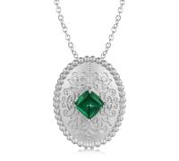 Accessori Oval Green High Carbon Stone Ciondolo per Collana N Birthday Thing Gioielli Fine La Banda di Orologi