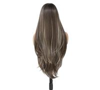 Accessori Parrucche Parrucca Anteriore In Pizzo Trasparente Dritto Ombre Marrone Da 30 Pollici 13x4 Ombre 320g 75CM Parrucche Per La Vita Quotidiana Dei Capelli Di Colore Evidenziatore(3)