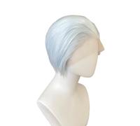Accessori Parrucche Parrucca Cosplay A Caschetto Corto Blu Nebbioso Chiaro 13x4 Attaccatura Dei Capelli Naturale Anteriore In Pizzo