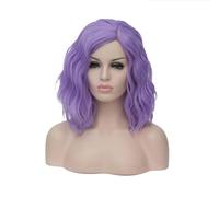 Accessori Parrucche Parrucca Cosplay Marrone Donna Parrucca Corta Ondulata Resistente Al Calore Capelli Rosa Biondi Ombre Cos(Light purple)