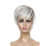 Accessori Parrucche Parrucca Da Donna Di Mezza Età Parrucca Corta Argento Bianco Ombre Capelli Ricci A Strati Frangia Gonfia Per Le Donne Uso Quotidiano Per Le Feste(4)