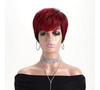 Accessori Parrucche Parrucca Per Capelli Corti Ricci Color Vino Rosso E Nero Per Le Donne Che Indossano Quotidianamente Il Cosplay Del Partito