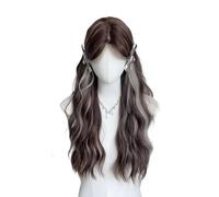 Accessori Parrucche Parrucca Sfumata Nera E Grigia Con Onda Lunga Sul Corpo Frangia Naturale Resistente Al Calore Per Le Donne(5)