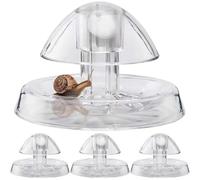 Accessori per acquario, 4 pezzi Trappola per lumache 2, 36x2, 36 pollici Scatola di cattura per trappola per lumache per acquario in plastica bianca trasparente per accessori per per uso quoti