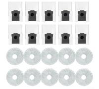 Accessori per aspirapolvere robot Mova E40 Ultra Set di 10 mop in microfibra morbida e 10 pratici sacchetti per polvere, adatti per diversi tipi di pavimenti come legno, piastrelle, marmo