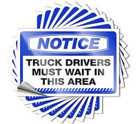 Accessori per auto Avviso camion driver deve aspettare in questa zona adesivi 10 pezzi scherzo adesivi paraurti (8 x 12 cm)