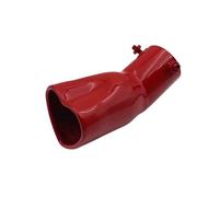Accessori Per Auto Design Alla Moda Stile A Forma Di Cuore Acciaio Inossidabile Punte Scarico In Fibra Di Carbonio Silenziatore Tubo Coda Modificato(Red,Bent)