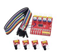 Accessori per auto intelligenti,Modulo sensore di tracciamento della riflessione a infrarossi a 4 canali Set Smart Car Obstacle Avoidance PCB,3.3V-5V DC