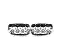 Accessori per auto Per BMW X5 E70 X6 E71 2007 2008 2009 2010 2011 2012 2013 2014 Griglie Superiori Paraurti Anteriore Delle Auto Griglia Da Corsa Parti di ricambio(Diamond-Silver)