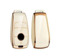 Accessori Per Auto Per Mercedes Per Benz A C E S G Class GLC CLE CLA W177 W205 W213 W222 X167 AMG TPU Key Case Cover Shell(Gold White)