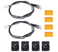 Accessori per Auto RC Compatibile con 1/14 per Tamiya R620 R470 per Scania per Trattore Camion Dumper RC Parti di Automobili 2 Pezzi Luci Laterali Gonna Lampada Laterale Faro 3 V(Yellow)