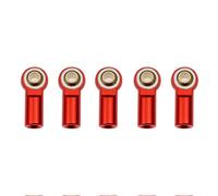 Accessori per Auto RC Compatibile con AXIAL per SCX10 D90 D110 per Tamiya 1/10 Ricambi per Auto RC 5 Snodi Sferici per Tirante M3 in Alluminio Metallico(Red)