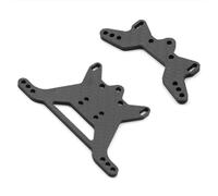 Accessori per Auto RC Compatibile con Tamiya per TT-02B 1/10 RC per Buggy Car Upgrades Parts per Telaio in Fibra di Carbonio con Supporto Ammortizzatore Anteriore E Posteriore