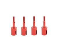 Accessori per Auto RC Compatibile con Tamiya per TT01 TT01E per TT02 per TT02B 51006 9005713 1/10 RC Car Upgrade Parts 4 Pezzi in Lega di Alluminio per Assi E Ruote(Red)