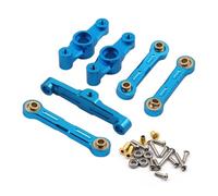 Accessori per Auto RC Compatibile con Tamiya per TT02 TT-02D 1/10 RC Drift Parti di Automobili Cuscinetto A Sfere in Alluminio Manovella Sterzo Assemblea Link Set(Blue)