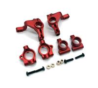 Accessori per Auto RC Compatibile con Tamiya XV02 RS PRO 1/10 RC Auto Parti Upgrade Set 3 Pezzi in Metallo Coppetta Sterzo Supporto A C Supporto Mozzo Posteriore(Red)