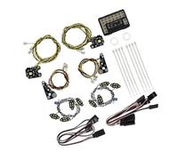 Accessori per auto RC Compatibile Con TRX4 Per Defender Kit Luci Anteriori Posteriori Per Telaio Luce Di Avvertimento Faro 1/10 RC Crawler Body Upgrade Parti Di Automobili Accessori(With rock light)