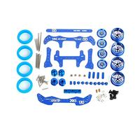 Accessori per Auto RC. per Tamiya Mini 4WD RC Car 1 Set MA/AR Chassis Set con Pneumatici per Ruote (Color : Blu)