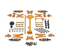 Accessori per auto RC Per WLtoys Per A949 A959 A969 A979 K929 1/18 rc Car Kit Di Parti Aggiornamento Albero Trasmissione Ammortizzatore Asta Collegamento Accessori Per Modifiche Auto RC(Yellow)