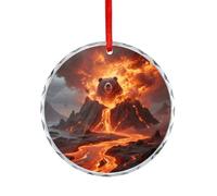 Accessori per auto Storm Magma Island stampato specchietto retrovisore ciondolo adatto per decorare alberi di Natale, uffici, camini, interni auto o ovunque si voglia decorare