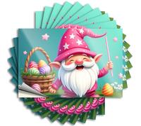 Accessori per auto Un allegro gnomo con uova di Pasqua colorate. Adesivi 10 adesivi divertenti per auto (6 x 9 cm)