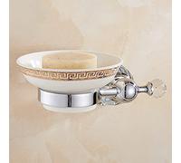 Accessori per bagno moderni set con scaffale per doccia in ottone in cristallo argento Porta della carta da toilette a parete barra da asciugamano e portapacchi per asciugamani eleganti LWX