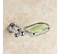 Accessori per bagno moderni set con scaffale per doccia in ottone in cristallo argento Porta della carta da toilette a parete barra da asciugamano e portapacchi per asciugamani eleganti LWX