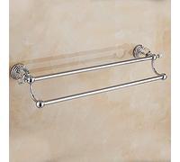 Accessori per bagno moderni set con scaffale per doccia in ottone in cristallo argento Porta della carta da toilette a parete barra da asciugamano e portapacchi per asciugamani eleganti LWX