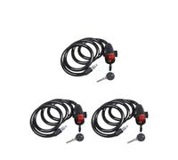 Accessori Per Biciclette Per Moto Cavo A Spirale In Acciaio Universale Lucchetto Per Per Bicicletta Portatile Con Due Chiavi Bloccadisco Lucchetto(3 PCS)