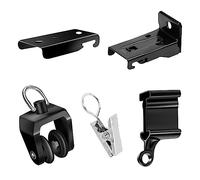Accessori per binari per tende, set di raccordi per binario per tende, 2 tappi per estremità per binario per tende, 13 staffe a soffitto o a parete per binario per tende, 13 viti e tasselli