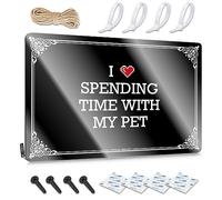 Accessori per camera da letto, decorazioni per dormitorio I Love Spending Time With My Pet | Splendida decorazione da parete rustica (20 x 30 cm)