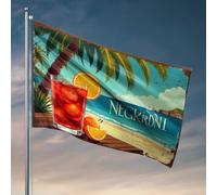 Accessori per camera da letto per ragazzi e adolescenti Negroni Cocktail: una fuga tropicale sulla spiaggia, bandiere per camera da letto, divertente decorazione per la stanza (60 x 90 cm)