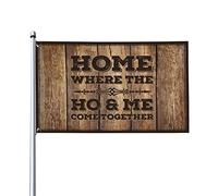 Accessori per camera per ragazzi e adolescenti, bandiera con scritta "Home Where The Ho & Me Come Together", ornamenti per esterni, accessori per giocatori (152 x 244 cm)