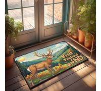 Accessori per camera per ragazzi e adolescenti che visitano l'Inghilterra: la terra dei cervi e la bellezza scenica, zerbino grande tappeto per esterni divertente zerbino per esterni (40 x 60 cm)