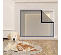 Accessori per camino, copertura a prova di barriera a prova di barriera con nastro magico, porte del camino in rete per cancello del camino copertura per il soggiorno decorativo per interni, 99 x 81