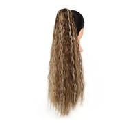 Accessori per Capelli 24 "Lungo Riccio Con Coulisse Pasta Sfoglia Coda Di Cavallo Estensione Dei Capelli Sintetici Coda Di Cavallo Clip Panino per Donne Uso Quotidiano Accessori Per Capelli Per Le