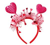 Accessori per capelli a forma di cuore, accessori per capelli, accessori per capelli per San , fascia per capelli con paillettes, 21 x 24 cm, per amanti, mogli, fidanzate, madri