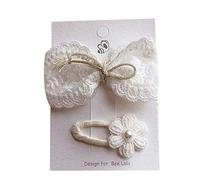Accessori Per Capelli Bowknot Accessori Ricamati Clip In Pizzo Ricamato Ragazze Bambini Colpi Copricapo Barrette Ornamenta