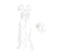 Accessori per capelli Comunione bianchi,Fascia per capelli con fiocchi per ragazze, per matrimoni, cerimonie, feste, compleanni, eventi speciali, chiesa, battesimo, cena formale, servizio fotografico