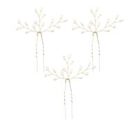 Accessori per capelli con perle, 3 eleganti fermagli per matrimonio | filo di rame + perle artificiali, 11 x 7 cm, 4 g, 3 pezzi, design elegante, per matrimoni, damigelle d'onore, balli