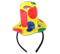 Accessori per capelli da cappello da giullare, fasce divertenti con cappello da clown colorato Cerchietto per capelli Costume da clown divertente per ragazze Accessori per abiti per feste, spettacoli