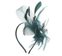 Accessori per capelli da donna vintage con piuma, graziosi fiori, affascinanti, in rete, per spose creative, eleganti accessori per capelli, per matrimoni, cocktail, jockey club, concerti
