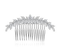 Accessori per capelli da sposa con zircone squisito pettine laterale pettine per capelli strass perle clip per capelli di cristallo accessori per capelli da sposa pettini laterali copricapo