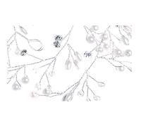 Accessori per capelli da sposa da 50 cm, copricapo da sposa, filo per capelli, accessori per capelli da sposa, perle, strass, fiori d'argent