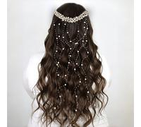 Accessori Per Capelli Da Sposa In Perle Con Pendente E Fascia Per Capelli A Onde