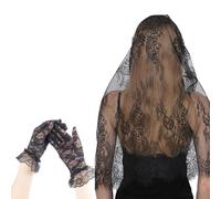Accessori Per Capelli Da Sposa Velo E Guanto La Festa Addio Nubilato Bachelorette Funerale Halloween Halloween Bride Costume