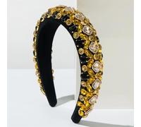 Accessori per capelli di lusso della fascia del bordo largo degli strass per le donne eleganti usura della