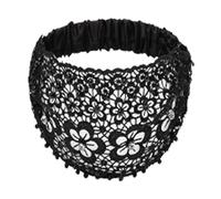 Accessori per capelli di lusso, fascia elastica larga in pizzo floreale, fasce per capelli boho-chic con cristalli e perle, per donne, moda, vacanze e styling quotidiano