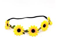 Accessori per capelli Fascia elastica con fiore copricapo per feste musicali corona floreale copricapo per occasioni speciali